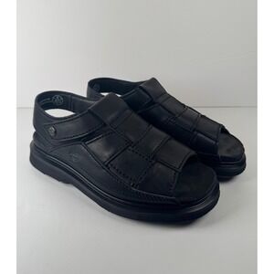 Dr. Martens Fisherman Sandals Black Leather Woven Mens‎ Size 11 Y2K 9070
